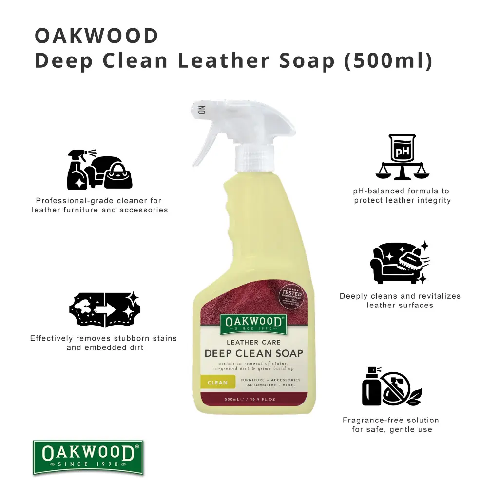 OAKWOOD Deep Clean Leather Soap (500ml).webp