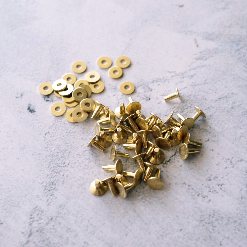 Solid Copper Rivets 10mm (Brass)