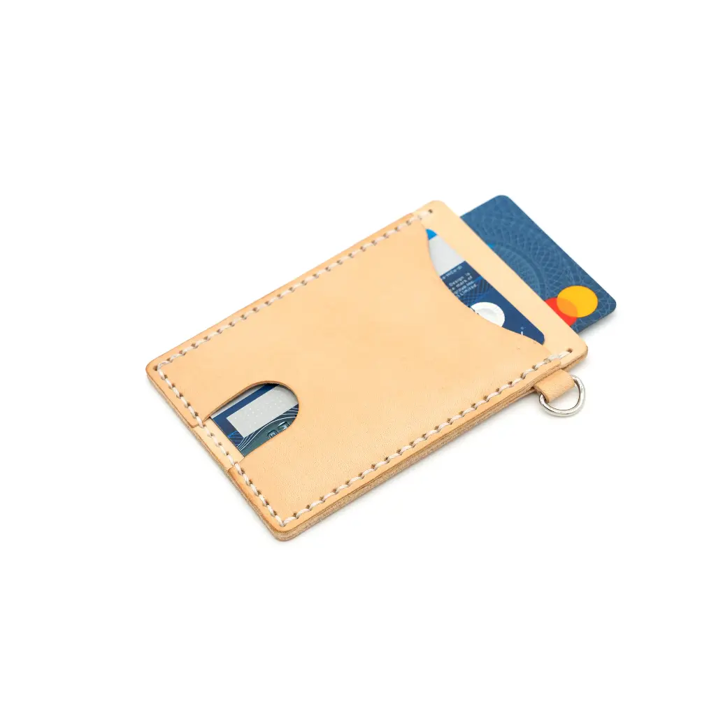 Neck Leather Strap Straight Side Buckle ID Holder - BSP221 