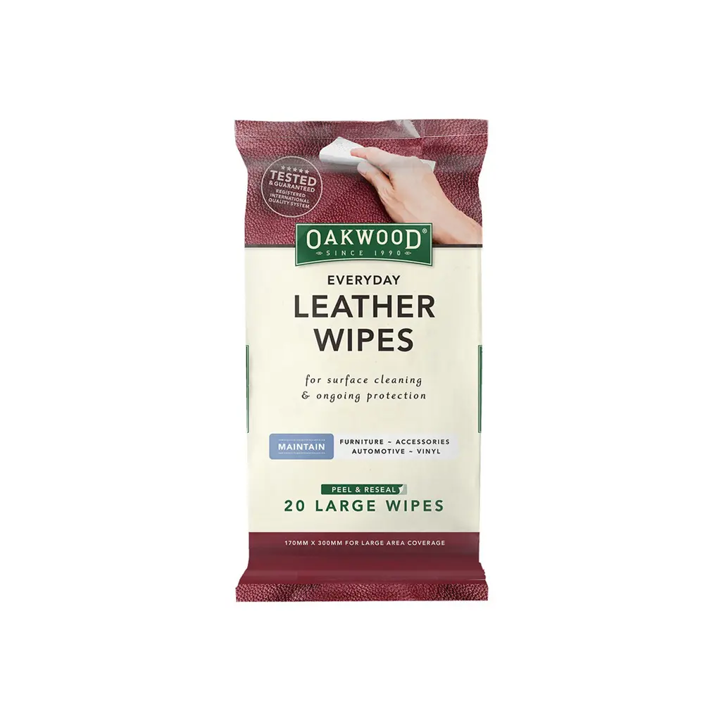 Oakwood Everyday Leather Wipes 20 PK