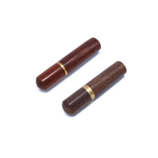 Brass and Sandalwood Needle Case