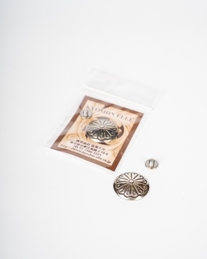 [70808] Kyoshin Elle Coin Concho Screw Back 24mm 飾片