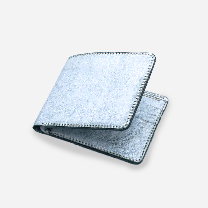 Waxed Leather Four-Card Bifold Wallet With Photo Slot - BSP140
