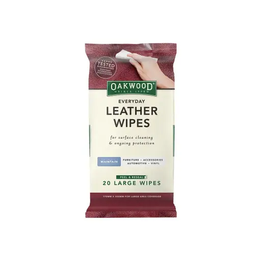 [OP194] Oakwood Everyday Leather Wipes 20 PK