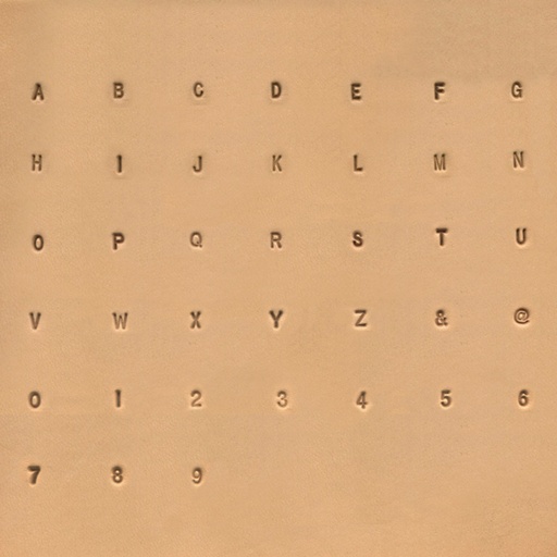 [8137-10] IVAN 3mm Simple Alphabet & Number Stamp Set