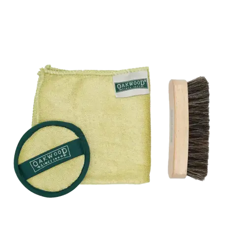 Oakwood Set A抺布+專業馬毛刷