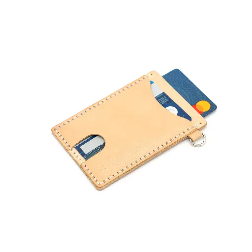 Neck Leather Strap Straight Side Buckle ID Holder - BSP221 