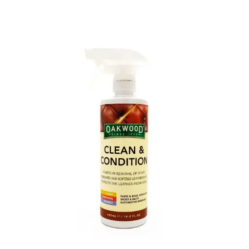 [9337198003836] Oakwood Pembersih & Perapi Kulit 2 dalam 1 485ml