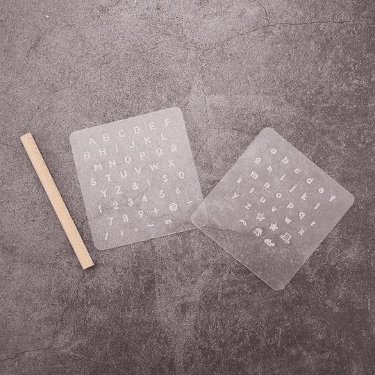 Manual Letter and Number Stamp Set